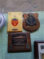 Group of 3 navy plaques