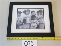 Framed Black & White Kids Baseball Photo (No Ship)