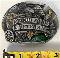 Veteran belt buckle