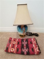 Southwestern Lamp & Table Cloth Runner