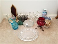 Large Collection Glass, Vases, Candle Holders
