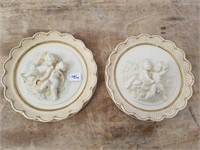 Pair of Cherub Decorations