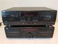 2 JVC TW-W354 Double Cassette Decks