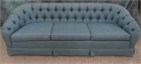 ROBIN EGG BLUE TUFTED COUCH