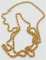 Monet Gold Tone Chain Link Necklace - Vintage,