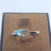 $60 Sterling Silver Blue Topaz Ring