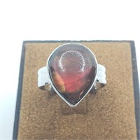 $80 Sterling Silver Canadian Ammolite  Ring