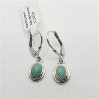 Sterling Silver Emerald (2.1ct) Earrings