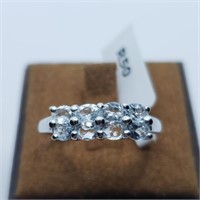 $100 Sterling Silver Blue Topaz (1.4ct) Ring