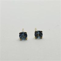 $100 14K  Blue Topaz Earrings