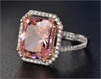 Cushion Cut 2.25 Ctw Pink Quartz Luxury Ring