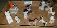Vintage Miniature Porcelain Dog Decor Figures