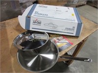 All-Clad D3 stainless 12" frying pan with lid