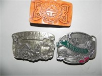 Vintage Belt Buckles - Leather, Nebraska & Arizona