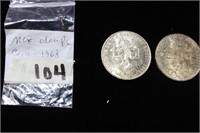 Silver 1968 Mexican Olympic Coins
