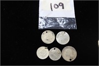Silver Coins with Holes