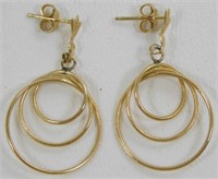 10k Yellow Gold Dangle Earrings