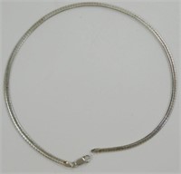 Vintage Sterling Silver Heavy Snake Chain - 16”