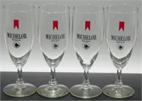 * Vintage Michelob Stemmed Beer Glasses - Set of