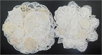 Vintage Doilies - White and Cream, Hand Crocheted