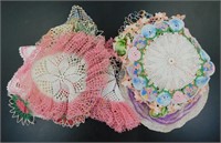 Vintage Doilies - Colored and Variegated, Hand