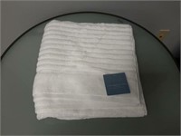 Charisma Luxury Ribbed Bath Towel - White
