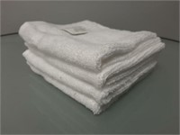 Lot of 4 Grandeur Hospitality Washcloths - White