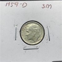 1959-D ROOSEVELT SILVER DIME