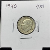 1940 ROOSEVELT SILVER DIME