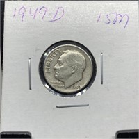 1949-D ROOSEVELT SILVER DIME