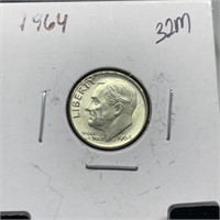 1964 ROOSEVELT SILVER DIME