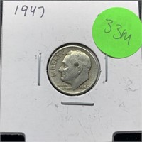 1947 ROOSEVELT SILVER DIME