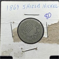 1869 SHIELD NICKEL
