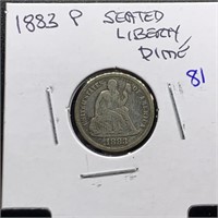 1883 SEATED LIBERTY SILVER DIME