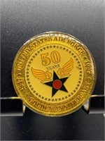 MILITARY CHALLENGE COIN AIR FORCE 50 YRS
