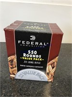 FEDERAL 550 ROUNDS - .22 LONG RIFLE