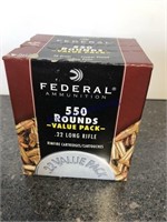 FEDERAL 550 ROUNDS- .22 LONG RIFLE