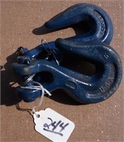 2 blue 3/8 chain hooks