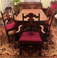 Dining Rm. Table 5 Chairs & 1 Captains Chair