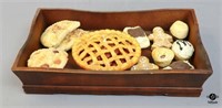 Wood Tray with "Dessert" Candles & Decor 12pc