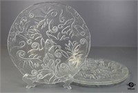 Large Glass Platters 3pc