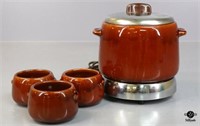 Westbend Stoneware Pot & Bowls 5pc