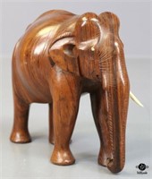 Wooden Elephant Figurine