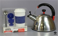 Stainless Steel Kettle & Coffee Kit 2pc