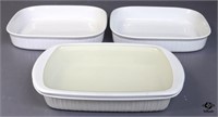 "French White" Corning Ware Dishes 4pc