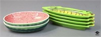 Ceramic Corn on the Cob/Watermelon Dishes 6pc