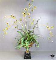 Artificial Arrangement in Brass Style Container