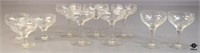 Etched Sherbet/ Champagne Glasses 10pc