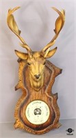 Vintage Barometer w/Deer Head