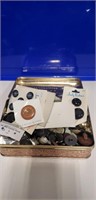 Tin full of buttons